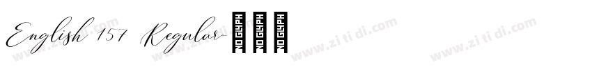 English 157 Regular字体转换